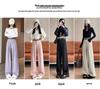 Autumn 2026 Women's High Waist Slim Fit Wide Leg Casual Pants - Floor Length