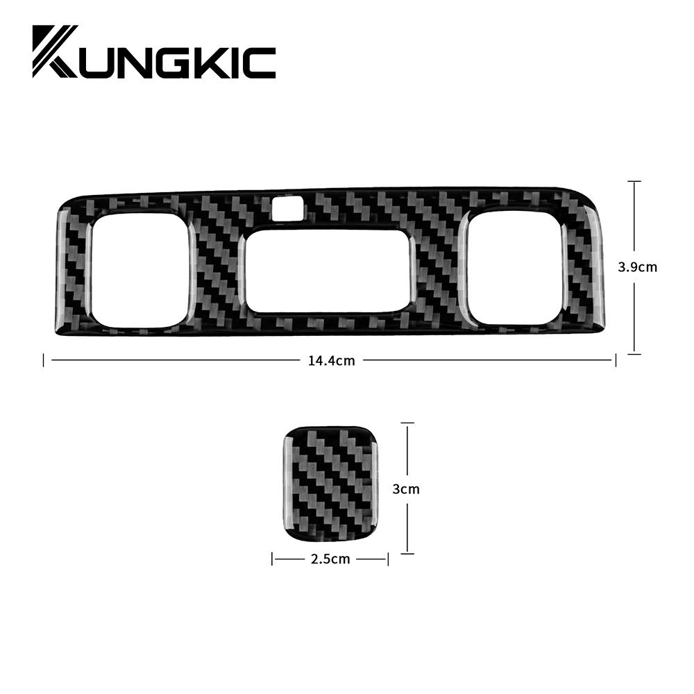 Real Carbon Fiber Sticker For Subaru WRX Saloon 2015 2016 2017 2018 2019 2020 2021 Car Headlight Switch Button Cover Trims