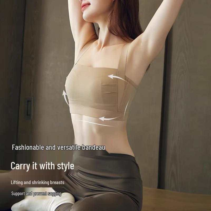 Wire-Free Plus Size Bra: Slimming Design with Wide Shoulder Straps for Summer, Anti-Sagging, and Side Fat Gathering