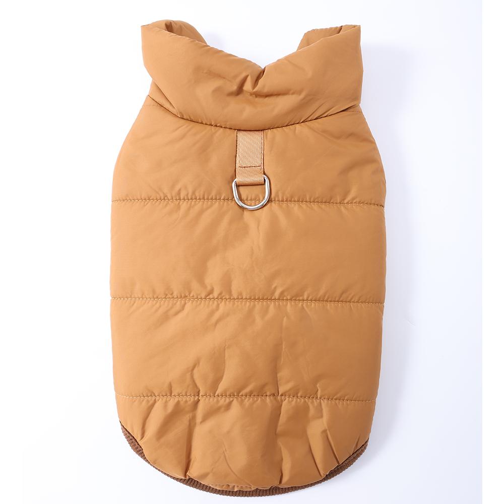 

Winter Cotton Puppy Jacket Open Collar Winter Coat D-Ring Sleeveless Cats Vest PP Cotton Clothes Soft Plush Jacket for Small Pet XS(1-1.5KG) жёлтый