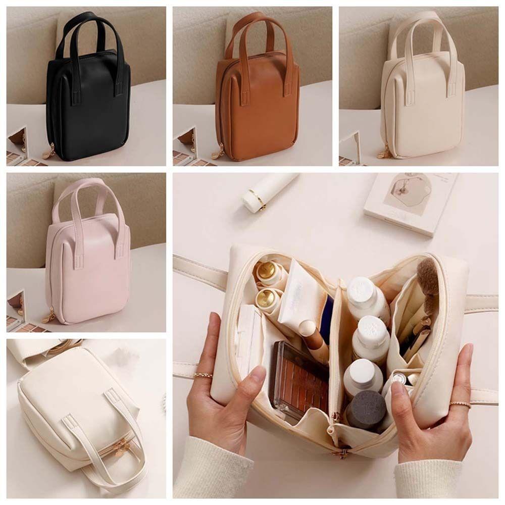 

Сумка для макияжа с буквенным принтом, дорожная сумка для стирки на молнии, косметичка из искусственной кожи для женщин/девочек