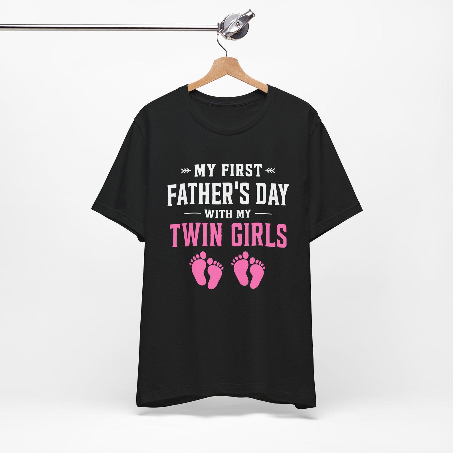 First Time Twin Dad Fathers Day Unisex Tee Shirt, Twin Girls, New Dad, Baby Shower, Milestone, Nicu, Picu, Parenting L