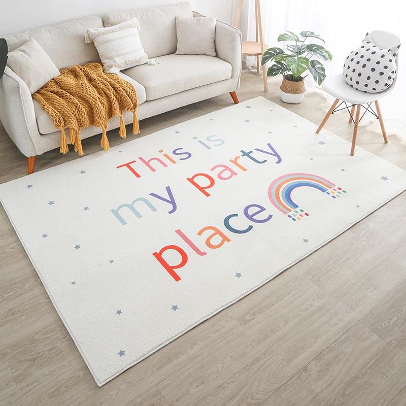 Modern Cartoon Space Rocket Carpet Living Room Carpet Children Room Crawling Rug Kitchen Bathroom Hallway Non-slip Floor Mat