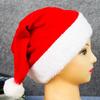 2022 Red Gold Velvet Plush Edge Santa Hat for Adults and Children