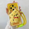 KEYSION Cute 3D Cartoon Plush Case for Infinix Spark 30C with Lanyard Soft Silicone Shockproof Phone Cover for Infinix Spark 30C