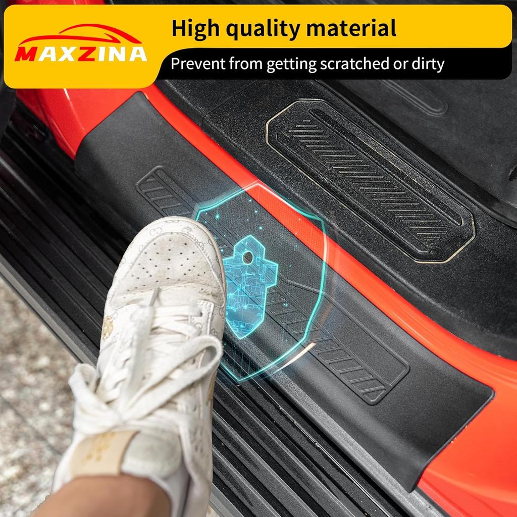 Door Sill Protector Compatible With -2025 Ford Bronco Door Step Protector Door Edge Step Guard Car Door Dust Shield Cover For 2024 Bronco 4 Door