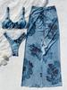 2026 New Print Three Pieces Bikini Sets Swimsuit For Women Push Up Swimwear Female Bikini And Beach Skirt Bathing Suit Beachwear