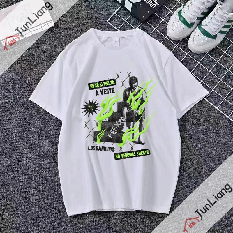 Ferxxo Breathable Tshirt Rapper Feid Printed Tshirts Summer Short Sleeve Tee Hip Hop Unisex Women Streetwear Tshirt
