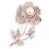 Mode Retro Große Rose Perle Brosche Anstecknadel Korsage Blume Korsage Schnalle Damen Accessoires Langlebige Farbe Exquisite Hypoallergene Brosche Geschenk