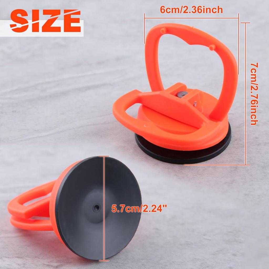 2PCS Dent Puller Kit 2.25" Dent Remover Small Dent Puller Suction Cup Powerful Dent Remover Tool Professional Dent Repair Screen Glass Tiles and