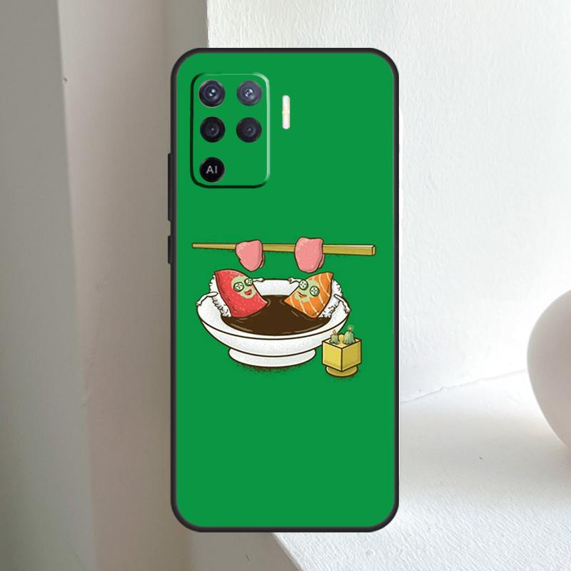 Japanisches Sushi Essen Für OPPO A80 A60 A40 A5 A6 Pro A15 A17 A57 A16 A76 A96 A18 A38 A58 A78 A98 A54 A74 A94 Hülle