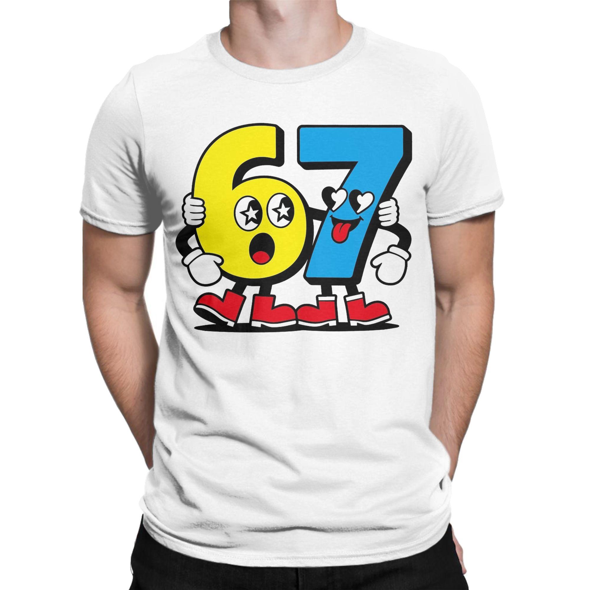 

Men T-Shirts 67 Six Seven Bruh Funny Italian Brainrot Funny 100% Cotton Tees Short Sleeve T Shirts Crewneck Tops Birthday Gi... S разноцветный