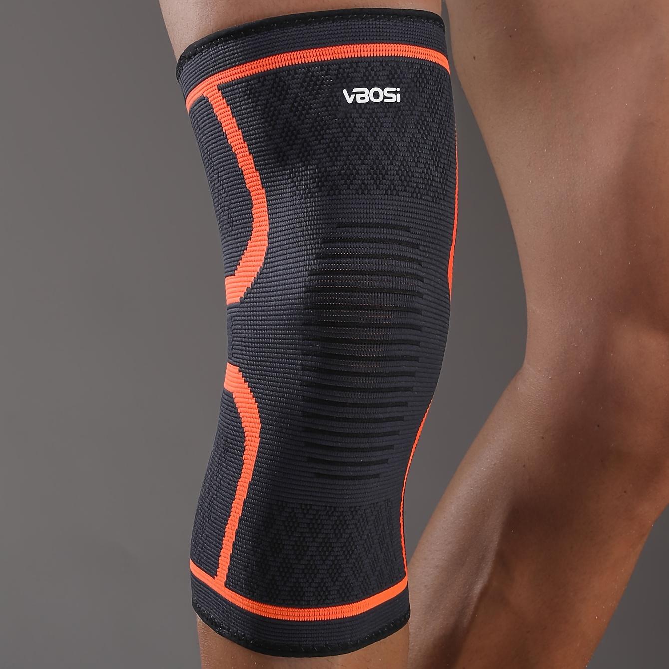 

1Pcs Breathable Compression Knee Support Sleeve with Elastic Compression Fit, Multi-Color (Orange/Green/Black) for Sports M оранжевый