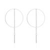 Minimalist Alloy Tassel Earrings For Women Fashionable European American Style