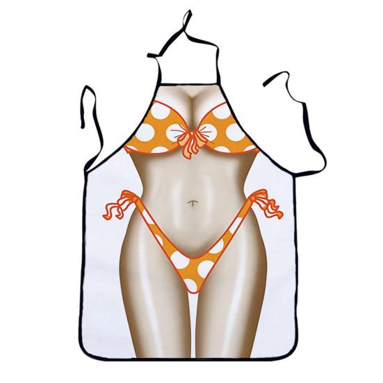 Cute Apron Sturdy Ornamental Convenient Kitchen Apron Sleeveless Unisex Baking Sexy Pattern Apron Apron Kitchen Accessories CDN