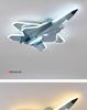 Children's J-35 Fighter Model Ceiling Light - Eye-Protection, Creative Airplane Design for Boys' Bedrooms