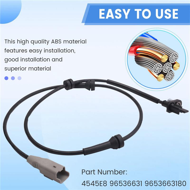 2X 4545E8 96536631 9653663180 For CITROEN BERLINGO C4 Grand Picasso I 5008 1.6 PARTNER Box ABS Sensor