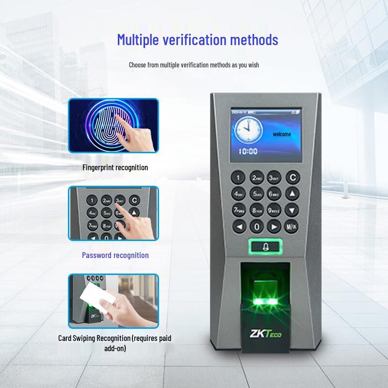 ZKTECO F18 Fingerprint Access Control & Time Attendance System CN Plug (adapter Included)