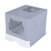 Enclosed Cat Litter Box Anti Splashing Easy to Clean Odor Control Large Top Entry Foldable Kitty Litter Tray with Lid