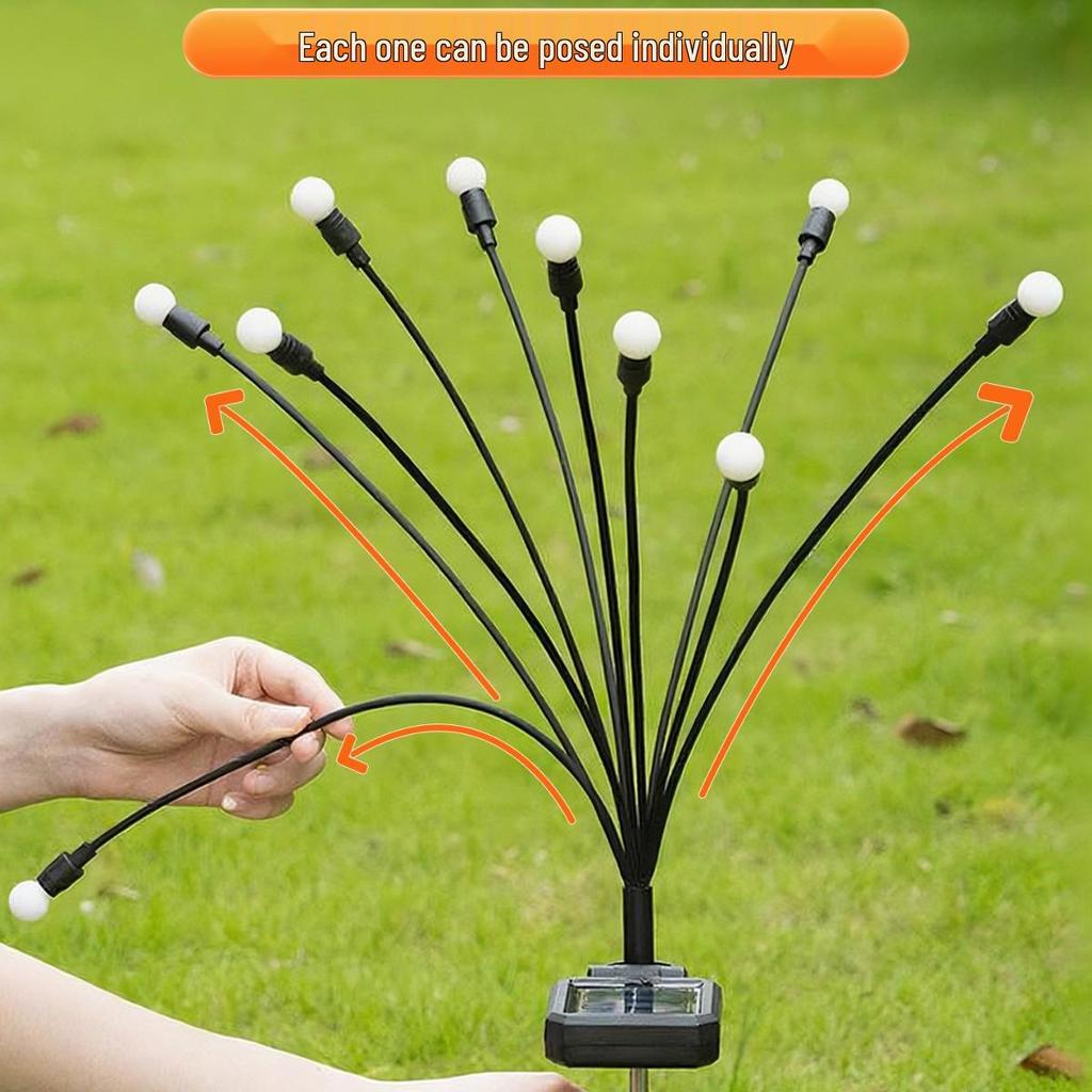 Solar-Powered Waterproof Firefly Garden Lights for Outdoor Villa Courtyard Atmosphere