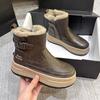 Snøstøvler dame nye vinter fløyel fortykket korte støvletter varme tykksåle høydeøkende sklisikre varme bomullssko