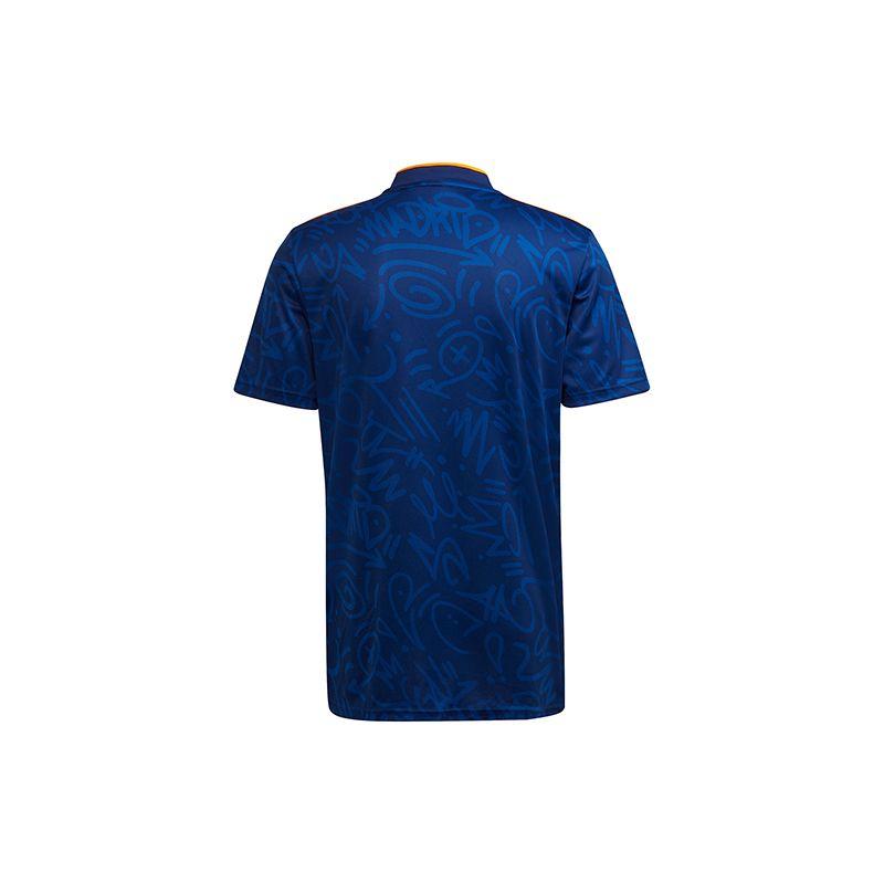 Adidas Real Madrid Away Game Short Sleeve Soccer Jersey Men Tops Blue H40942