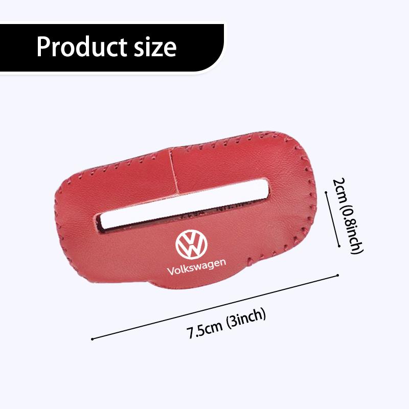 BIG1 Leather Car Seat Belt Adjustable Anti-Scratch Protector Buckle For Volkswagen VW Polo Jetta Sagitar Magotan Passat B5 B6 B7 CC