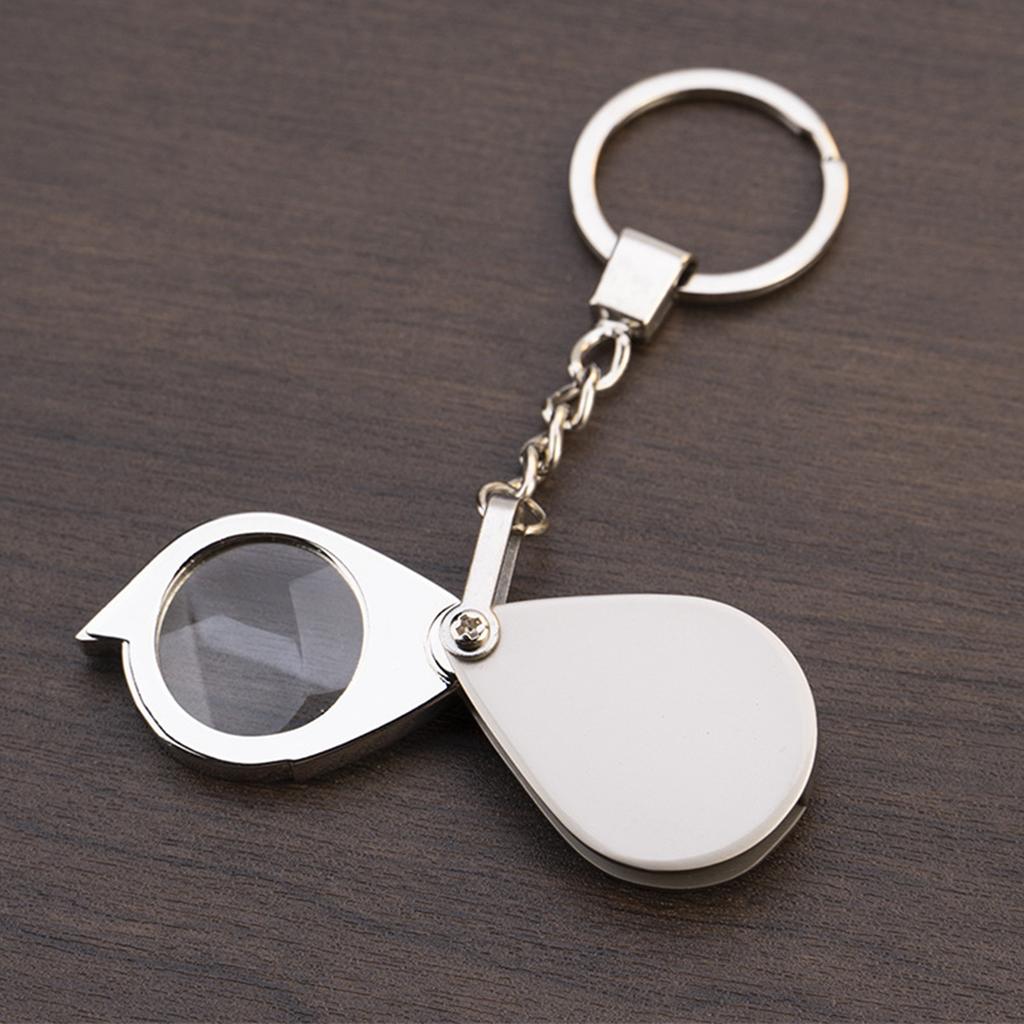 Handheld Magnifying Glass 30X Magnifying Lens Foldable Eye Loupe for Inspection Jewelry Stamps Pocket Keychain Magnifier