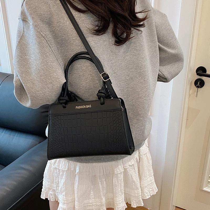 Solid Color Temperament Versatile Handbag Summer New High-end Texture Atmospheric Tote Bag Shoulder Messenger Bag Women