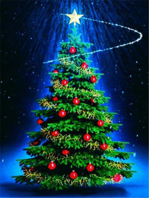 Diy 5d Full Diamond Malba Výšivka Čtvercová Kulatá Vrtačka Vánoční Strom Zvonek Mozaika Nábytek Dekorace Ruční výroba Hobby dárek