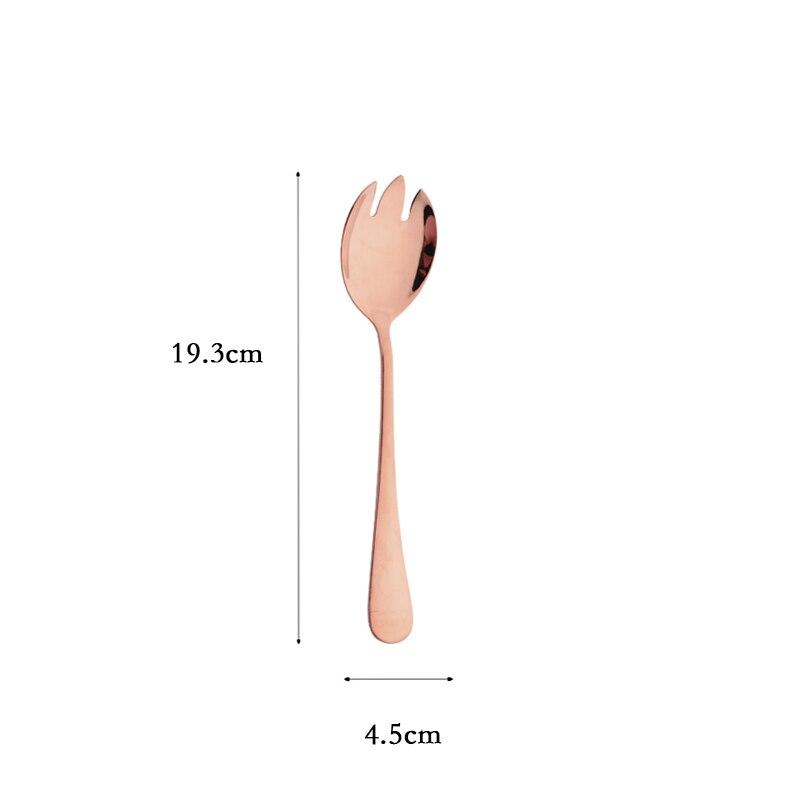 Rose Gold Stainless Steel Dinnerware Cake Spatula Soup Spoon Colander Spoon Service Spoon Salad Fork Buffet Party Accessories Tools