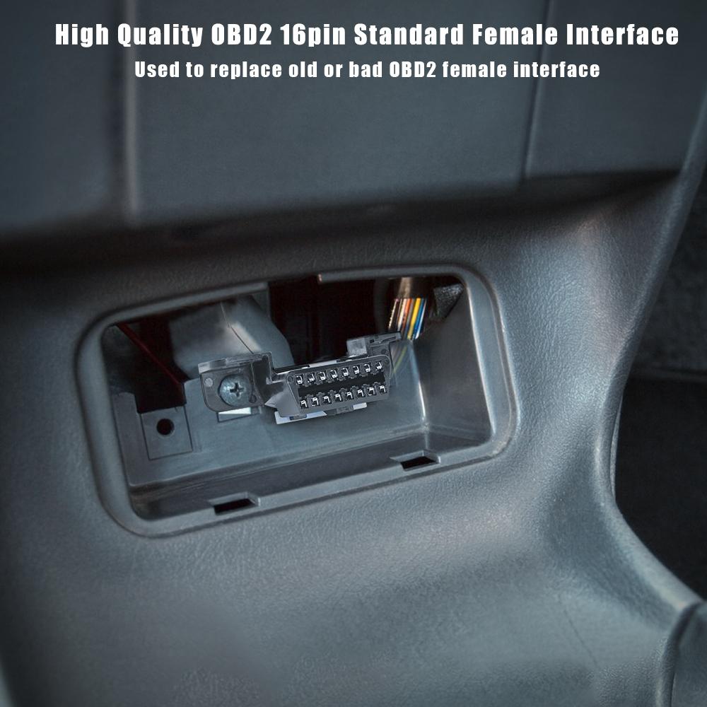 J1962 OBD2 Female 16 Pins Diagnostic Interface Extension Cable OBD2 Extension Cable High-quality