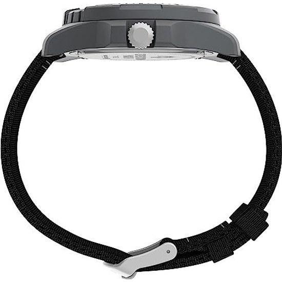 TIMEX Expedition Free-dive Ocean Black Dial Plastic Mineral Glass Solar 5 ATM Water Resistant 44MM Watch TW2V40500 Mens