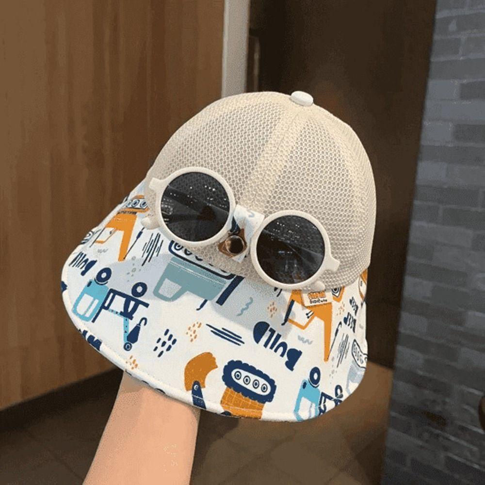 Detachable Baby Hat Adjustable Baseball Cap New Children's Sunglasses Hat Summer Spring