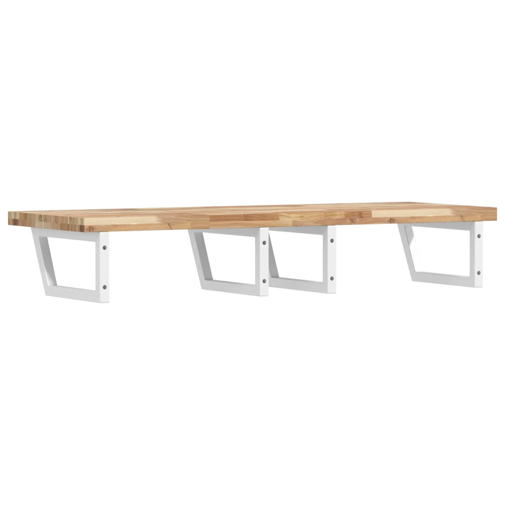 Vidaxl Wall Shelf Under Sink, Steel and Solid Acacia Wood