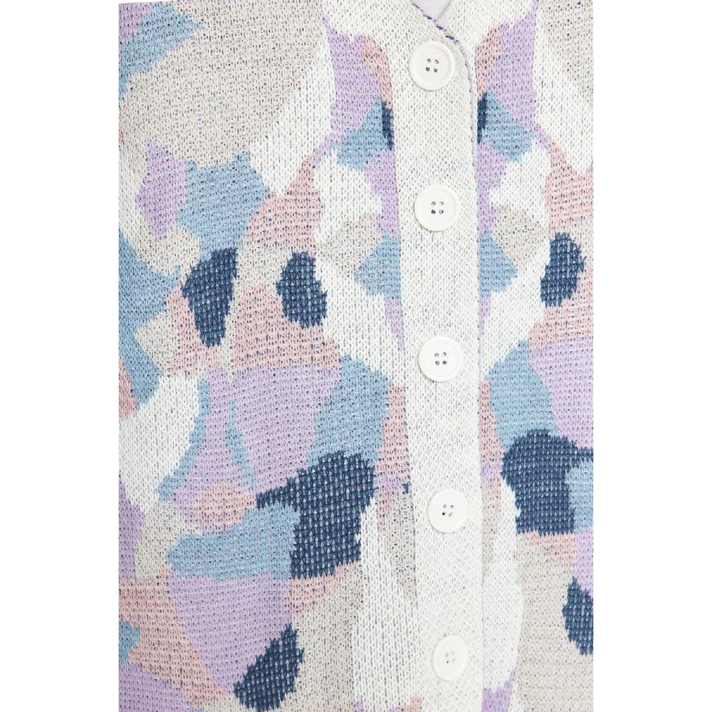 Lila Strickjacke mit V-Ausschnitt Tctaw24th00057