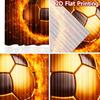 2D Flat Printing 2pcs Curtain Party Curtains Fiery Soccer Crown Digital Printed Polyester Drapes Festive Curtains for Holiday