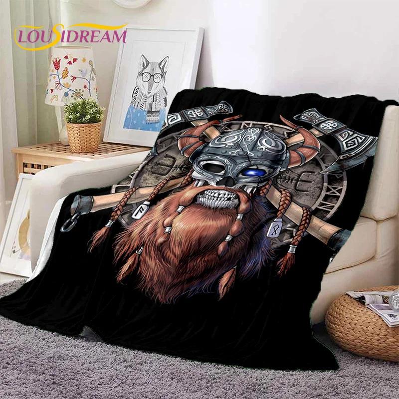 Nordic Viking Odin Valhalla Valknut Soft Blankets,Keep Warm Throw Blanket Comfortable Blanket for Picnic Beds Sofa Home Bedroom