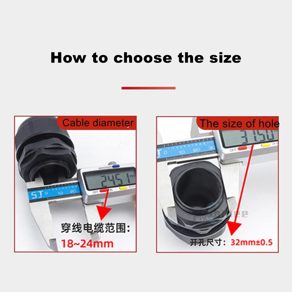 10Pcs Waterproof Cable Gland NPT 1/4 NPT 1/2 NPT 3/8 American Nylon Cable Joint Black Flame-retardant 4-25mm Wire Connector IP68