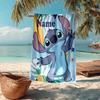 Custom Name Ultra-Soft Beach Towel with Stitch Theme,Ideal for Pool - Camping, Diving - Perfect Travel Essential, Vibrant Beach Towel.