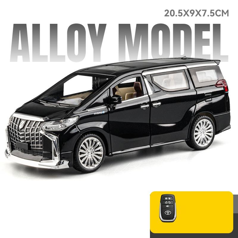 RE021:24 Key Control Version Toyota Alphard MPV Alloy Car Model Diecasts Metal Vehicles Car Model Sound and Light Childrens Toy Gift