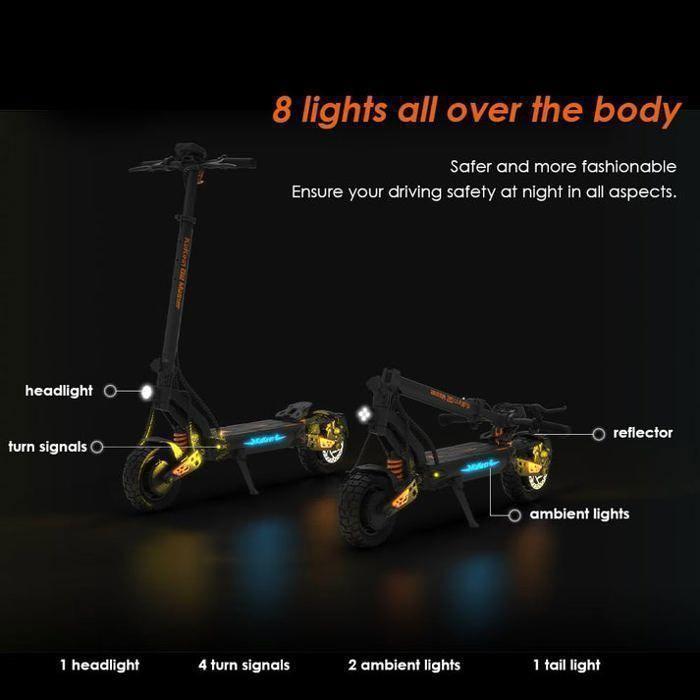 KuKirin G2 Master - Trottinette Électrique Pliable - Roues 10" - 60KM/H - Moteur 1000 W X 2 - Batterie 52V 20,8Ah - Autonomie 70 Km