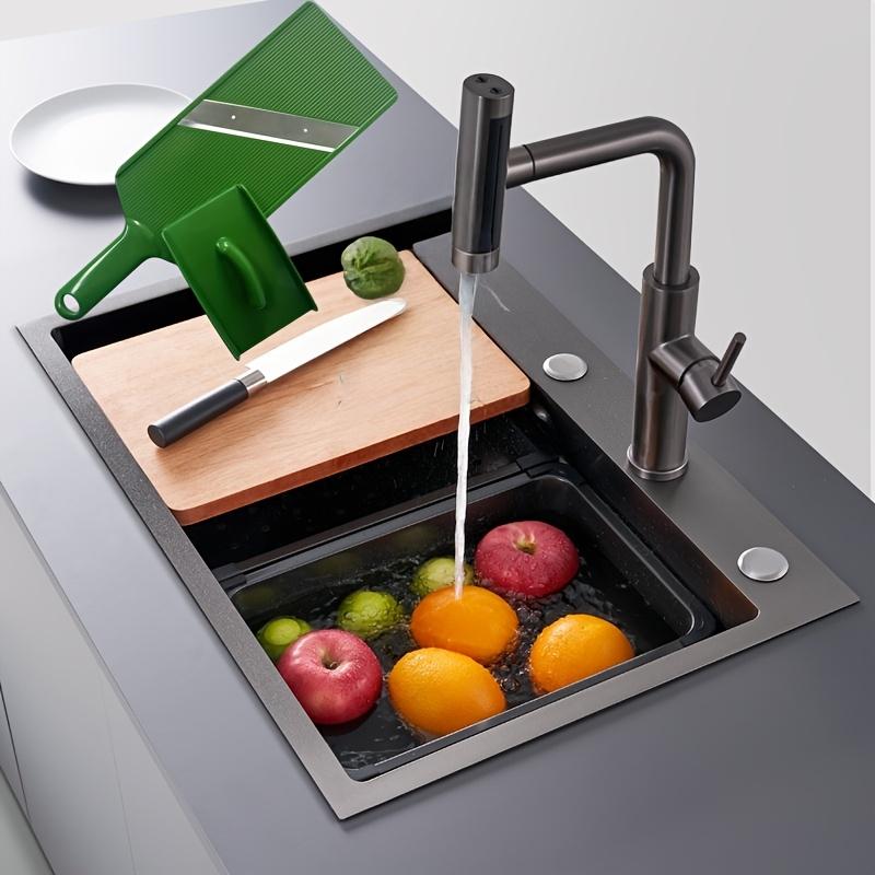 Large Stainless Steel Vegetable Slicer, Chopper , Manual Portable Blades for Cabbage, Onion, Potato, Carrot , Thin, Fluffy Green Smoothie