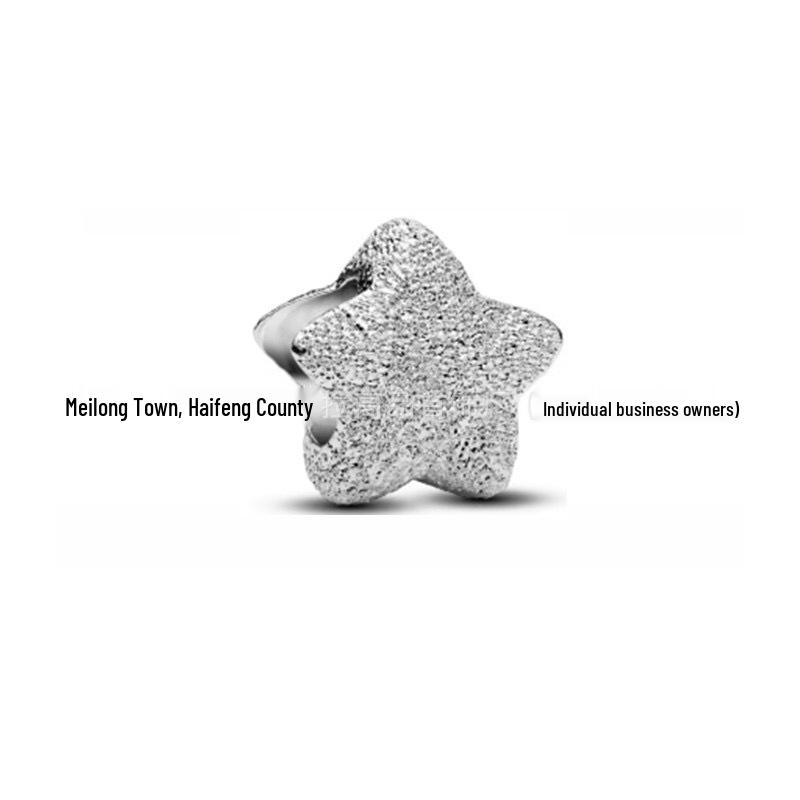 Neue vergoldete S925 Silber Cartoon Anhängerperlen: Stern, Mond, Herz und Schmetterling für DIY-Armbänder