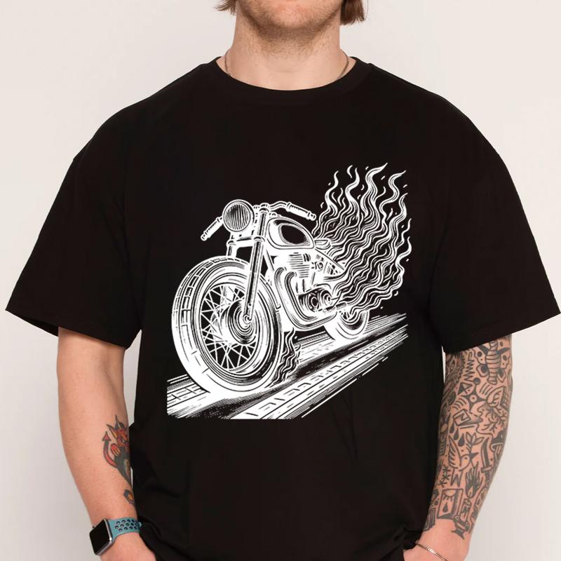 

Motorcycle Burnout Intense Smoke Tshirt 100 Cotton ONeck T Shirt Short Sleeve Casual Mens Tshirt Top Tees 4XL