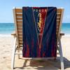 Pogon Emblem Design Microfiber Beach Towel, Lightweight And Quick-Dry, for Summer Travel, Beach Essential, Swimming Pool Outdoor