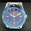 SWISS REFURBISHED 40MM TITUS MOVABLE BEZEL MENS BLUE DIAL WRIST WATCH A425323-2 RL-a425323