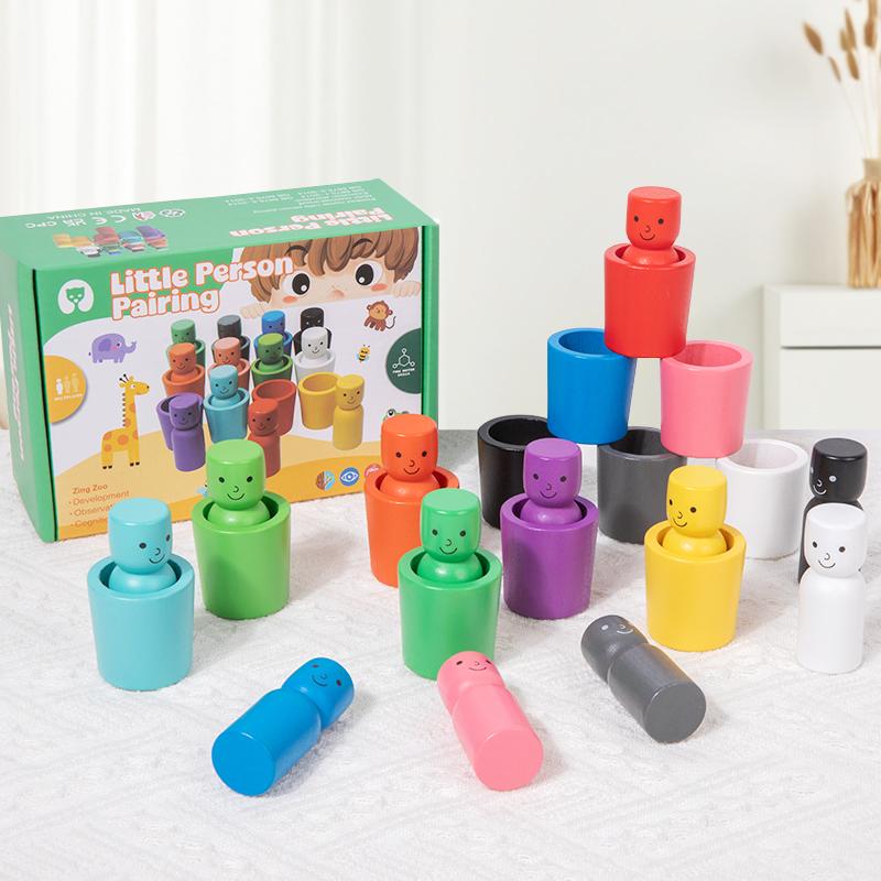 

Wooden Montessori Sorting Toys Color Matching Toy Stack Cup Game for Toddlers Ages 3+ Preschool Activities Fine Motor Toys