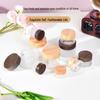 Travel Size Cosmetic Cream Bottle with Wood Grain Lid for Skincare and Makeup Remover