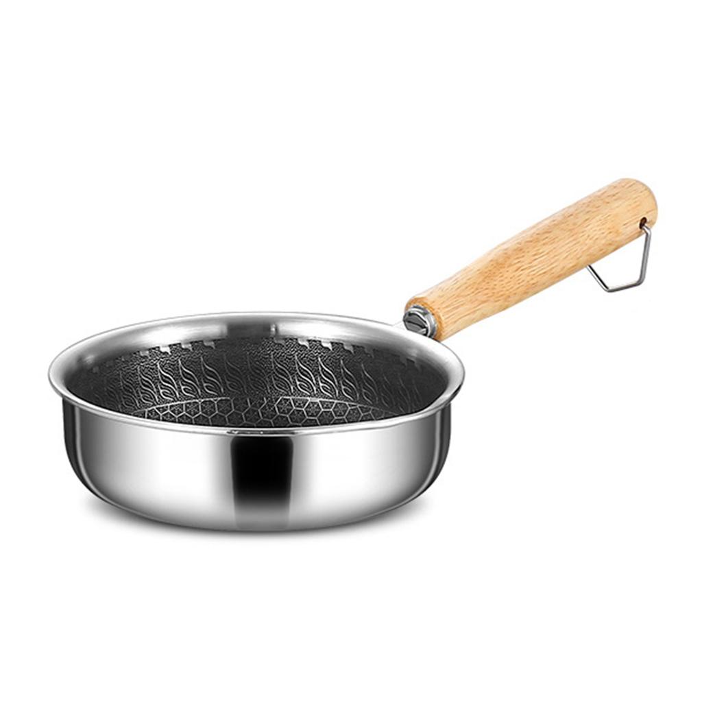 Non Stick 316 Stainless Steel Frying Pan Grill Pan for Outdoor Camping Picnic Home Kitchen